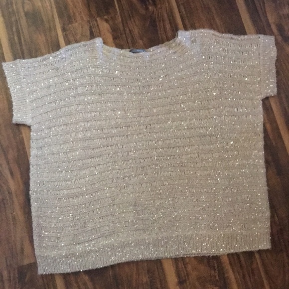 Matty M Sweaters - Sequined Oversized Pullover Sweater -M